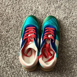 MIA Neon Multi-Colored Sneakers Size 9/12 Fits like 10 - Great Condition!